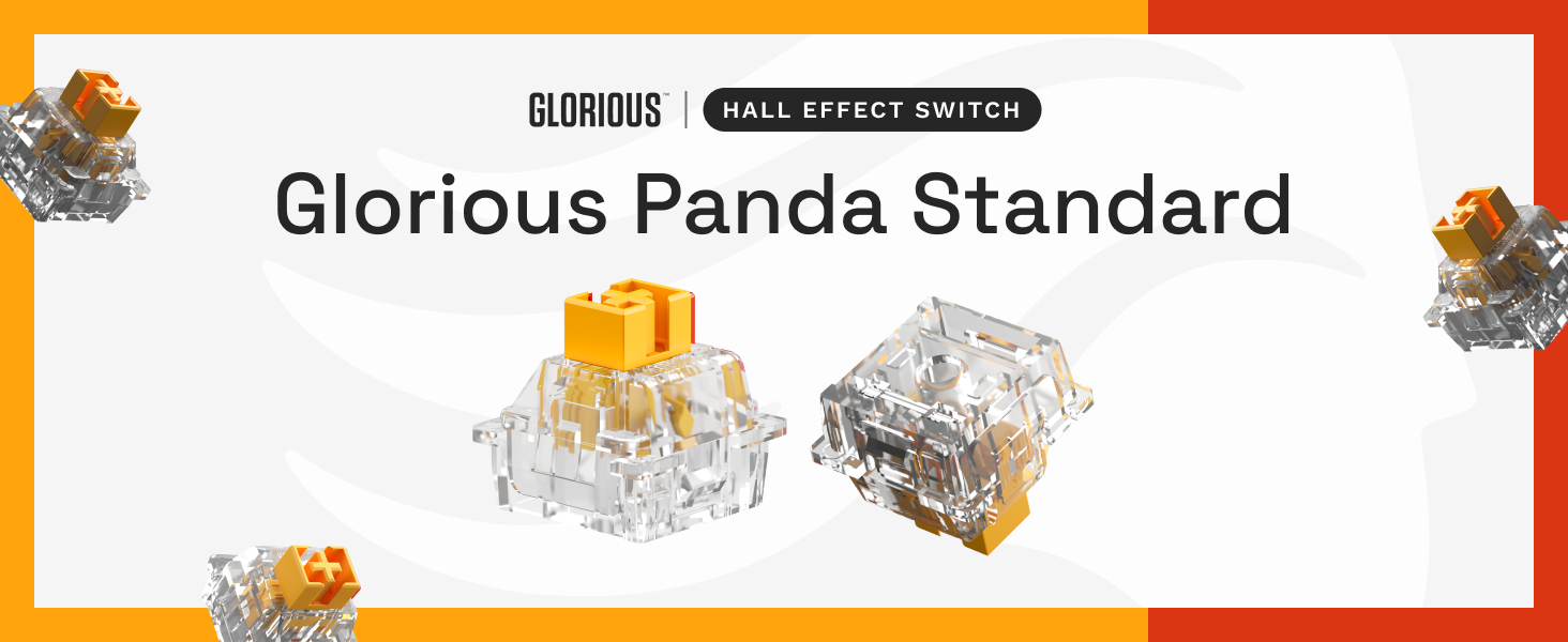 A large marketing image providing additional information about the product Glorious Panda HE Switch Set - Standard - Additional alt info not provided